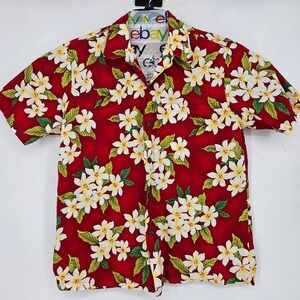 Vintage‎ Howie Shirt Mens Large Hawaiian Button Up Floral Flowers AOP Beach